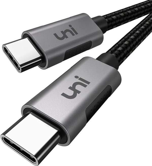 USB C to USB C Cable 100W 10ft uni Long USB Type C 5A Fast Charging Nylon Braided Cord